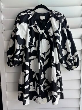 kate Spade x Target Black and White Floral Dress xxs NWT